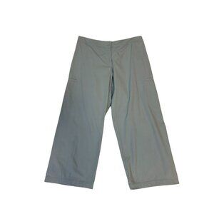 Eileen Fisher Womens Wide-Leg Crop Pants Light Blue Small Runs big